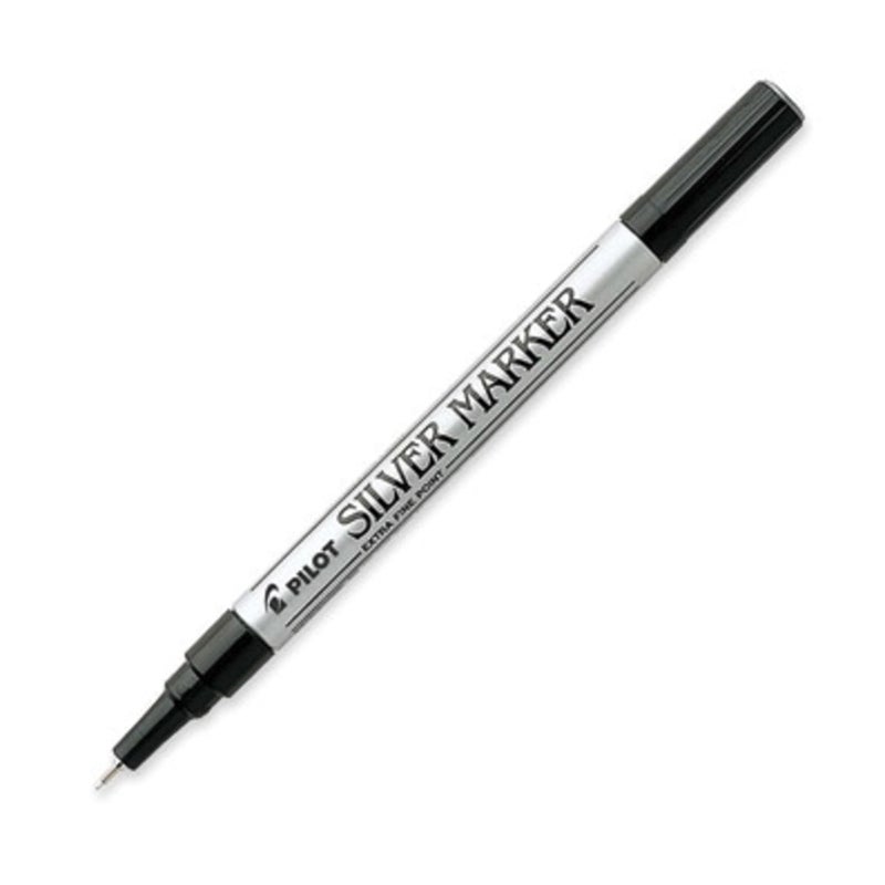PILOT Metallic Permanent Paint Markers, Silver, Extra Fine Point, 12-Pack (41801) - Image 1